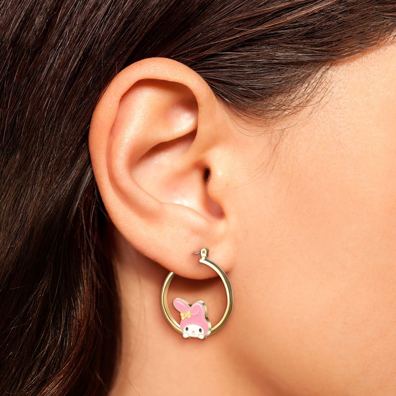 Sanrio Hello Kitty and Friends Womens Fashion Hoop Earrings - Officially Licensed, 2 of 5