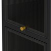 Kumasinova Modern 3/4-Tier Glass Door Bathroom Cabinet,47" Bathroom Storage Cabinet with 4/5 Shelves,Bathroom Floor Cabinet for Living Room&Entryway - 3 of 4