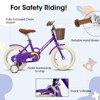 VisioGear Kids'Bike 16 Inch Wheels, 1-Speed Child Bicycles For with Removable Training Wheels, Rear Holding Brake, Purple, 36.62*7.49*18.9 - 2 of 4