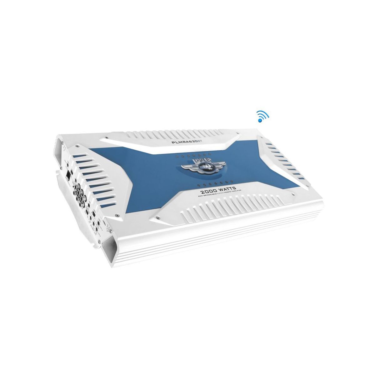 6-Channel Marine Amplifier for Bluetooth Streaming with Waterproof Design, Dual Speakers, All Devices Compatible