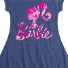 Girls' - Barbie - Tie Dye Logo Fit & Flair Cap Sleeve Dress - 2 of 3