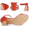 Perphy Women's Ankle Strap Open Toe Chunky High Heels Sandals - 4 of 4