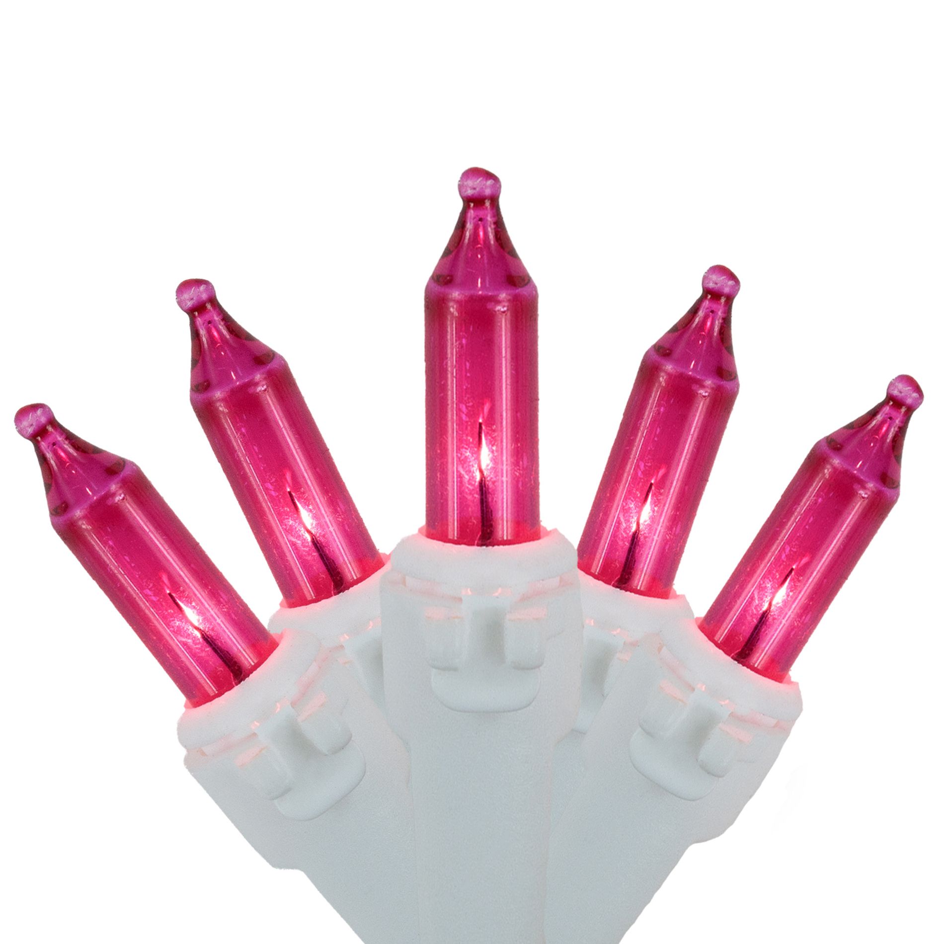 Northlight Mini Incandescent Christmas Lights - Pink - 7' White Wire - 35ct