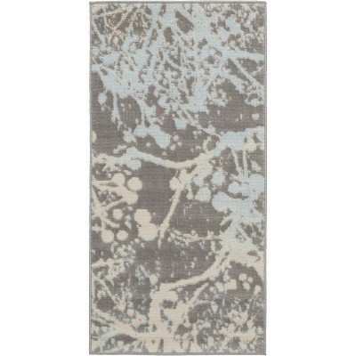 Jubilant JUB12 Grey Area Rug Contemporary Artistic Abstract By Nourison
