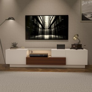 Modern LED TV Stands with Storage Entertainment Center - 1 of 4