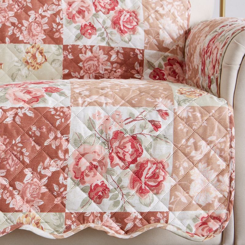 Great Bay Home Floral Patchwork Reversible Furniture Protector, 4 of 9