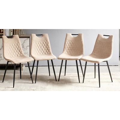 Seat Chair and Metal Leg, Set of 4, Dining Chair, Coffee Chair