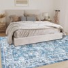 COZONY Vintage Floral Mat Rug Carpet, Non-Slip Washable Low Pile Floor Covering for Living Room Bedroom Entryway - 3 of 4