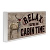 Stupell Industries Cabin Time Phrase with Deer, 30" x 13" - 3 of 4