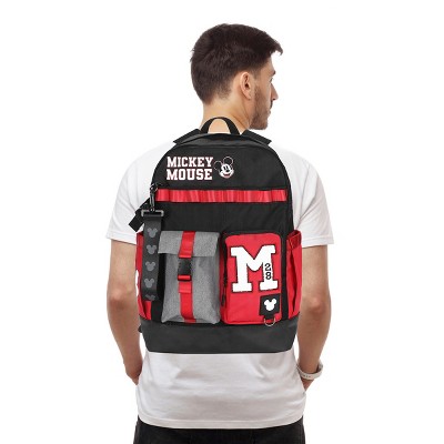 Disney Mickey Mouse M 18.5" Adult Black & Red Backpack — фото 7