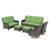 UPTION 6-Piece Wicker Outdoor Patio Conversation Set with Cushions - 2 of 4