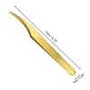 Unique Bargains Women's Portable Dolphin Eyelash Extension Tweezers Gold Tone 1 Pc - 2 of 3