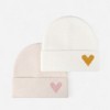 Anna-Kaci Women's Knit Beanie Hat with Embroidered Heart Detail and Folded Cuff - 3 of 4