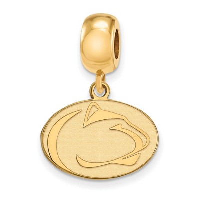 Black Bow Jewelry 14k Yellow Gold Plated Sterling Silver Penn State Nittany Lions NCAA Bead Charm