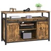 Yaheetech 47 Inch TV Stand, Industrial TV Cabinet for 55-inch TV, Rustic Brown - 2 of 4
