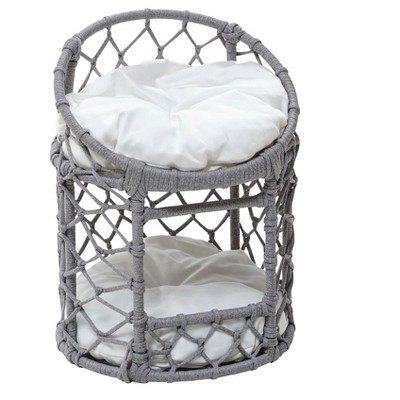 Gulches Gray Double - Decker Cat Bed with Hollow Design for Multi - Cat Households