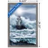 Trends International Lighthouse in the Storm Framed Wall Poster Prints - 3 of 4