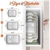 NutriChef 11.6 x 7.8 3Pcs. Nonstick Bakeware Tray Set w/Odor-Free Ceramic, 446°F Oven Microwave/Dishwasher Safe Rectangular Baking Pan, Yellow - 3 of 4