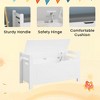 Lycvki White Rubber Wood Kids Toy Chest Benches with Cushion and Flip-Top Lid - 4 of 4