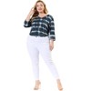 Agnes Orinda Women's Plus Size Tie Dye 3/4 Sleeve Side Slit V Neck Trendy Spring Tops - 3 of 4
