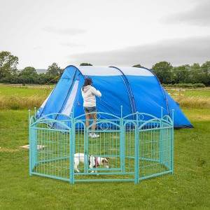 Dog Playpen Indoor, 24 inch 8 Panels Metal Dog Pen Pet Dog Fence Outdoor Exercise Pen with Doors, Indoor Outdoor Foldable Pet Exercise Pen - 1 of 4