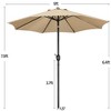 Yaheetech 9FT Outdoor Patio Umbrella with Crank and Push Button to Tilt - 3 of 4