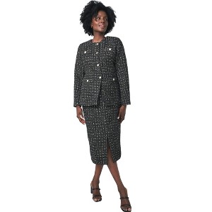 Jessica London Tweed Skirt Suit - 1 of 3