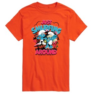 Men's - Smurfs - Just Smurfing Around Short Sleeve Graphic T-Shirt - 1 of 4