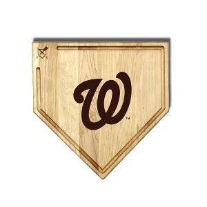 MLB 17-Inch Wooden Home Plate Cutting Board w/Trough, Washington Nationals - 1 of 2