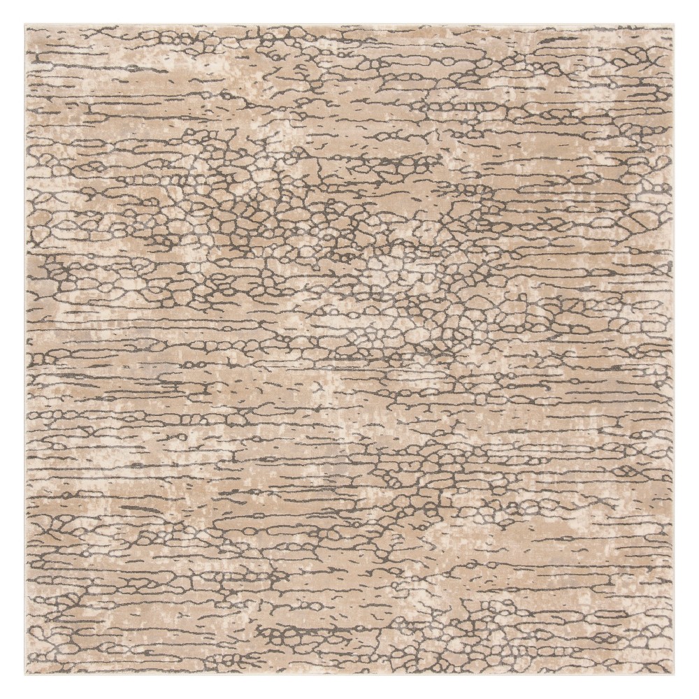 7'x7' Square Sondra Pebble Area Rug Beige Square - Safavieh