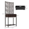 Outdoor Wicker Planter with Trellis for Climbing Plants, Freestanding Rattan Garden Box with Storage Shelf - 3 of 4