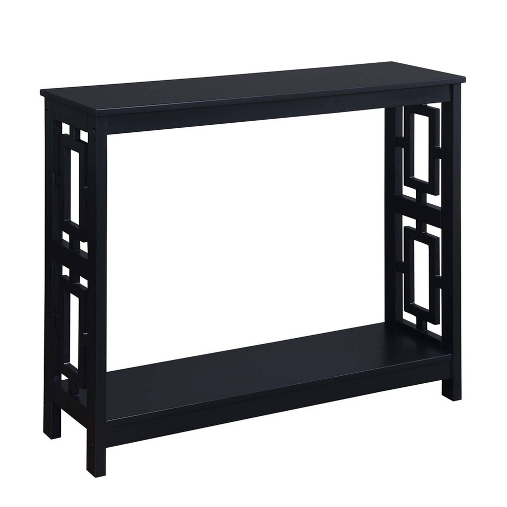 Photos - Coffee Table Town Square Console Table with Shelf Black - Breighton Home