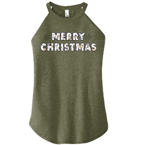Women's - Winnie the Pooh - Merry Christmas Characters Graphic High Neck Tank - 1 of 2