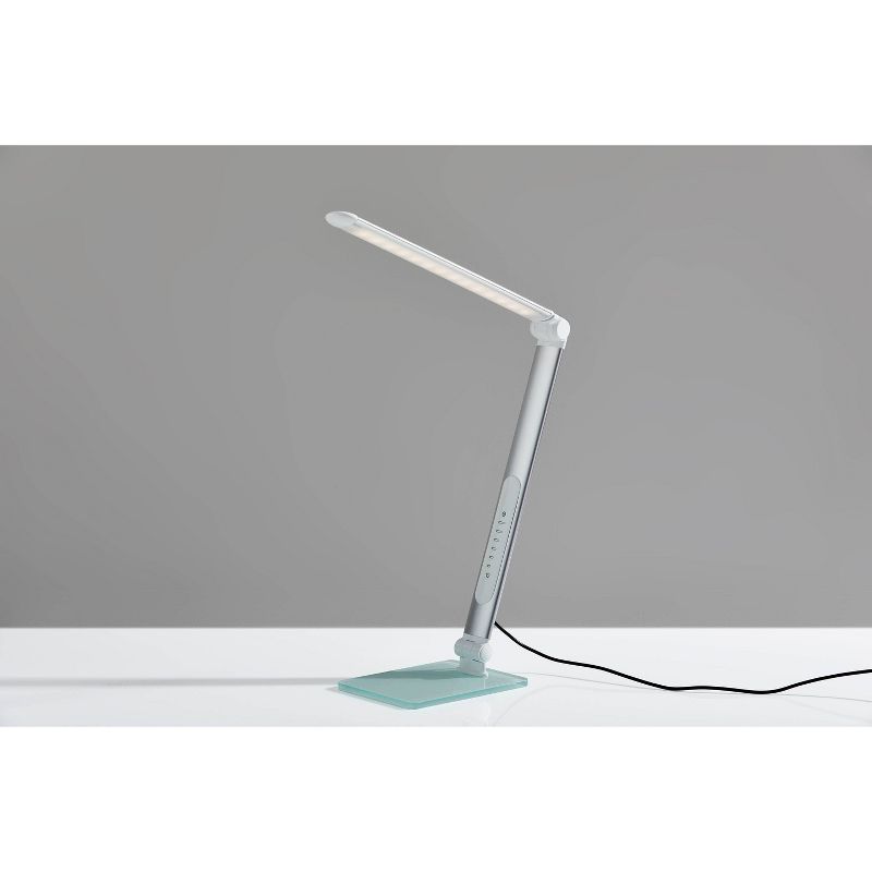 16.75&#34; x 24&#34; Douglas Multi-Function Desk Lamp (Includes LED Light Bulb) Silver - Adesso, 3 of 8