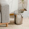 LunaLulinlk Small Trash Can with Swing Lid 1.7 Gallons 2 Pack Stainless Steel Wastebasket with Lid, Cylindrical Garbage Can - 4 of 4