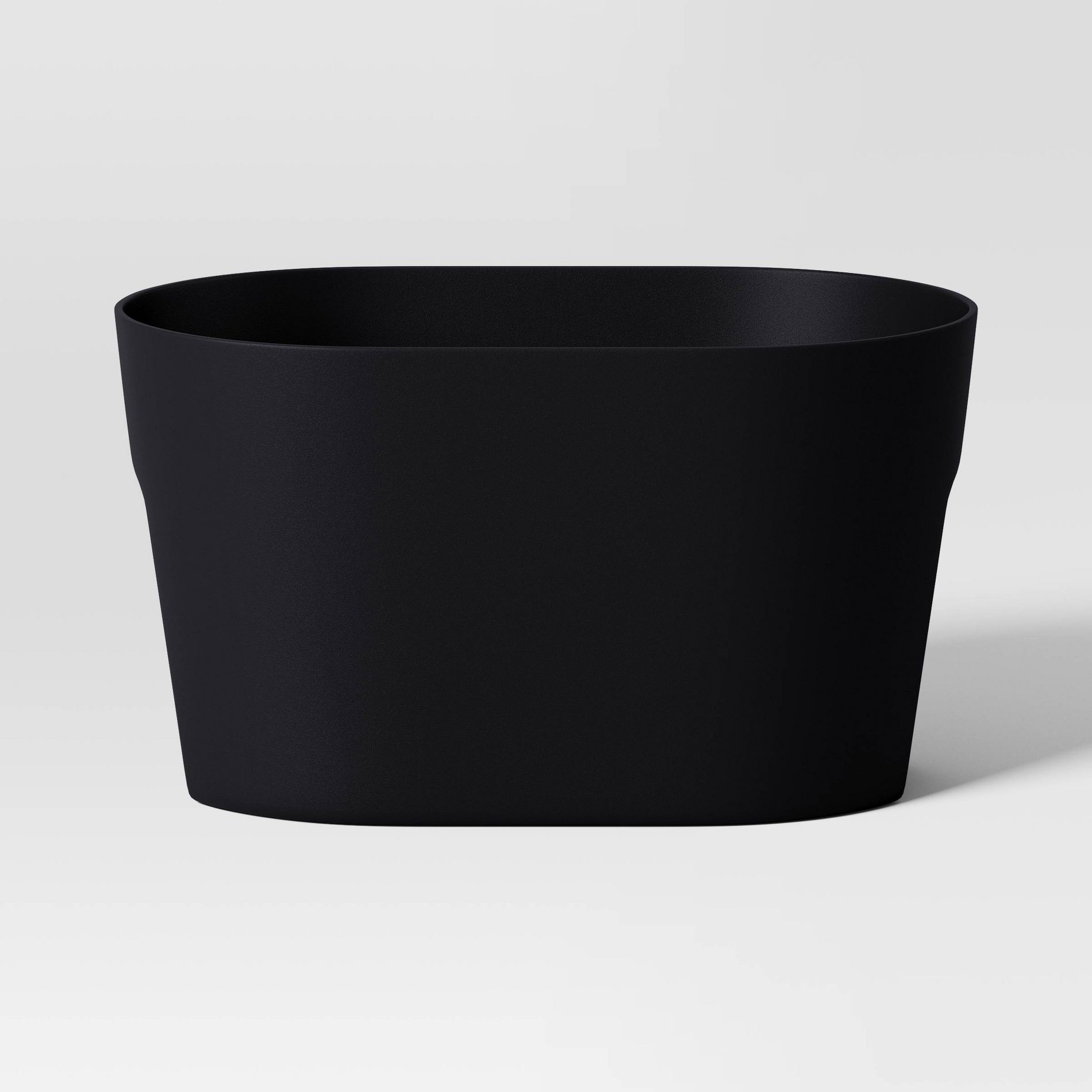 Recycled Resin Railing Indoor Outdoor Planter Pot Black - Room Essentials™