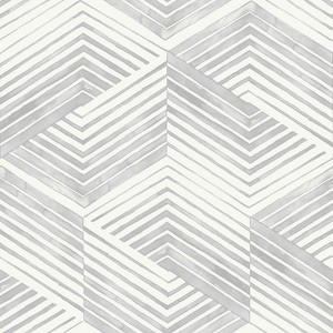 Nicole Miller Geo Movement Oyster Peel & Stick Wallpaper - 1 of 4