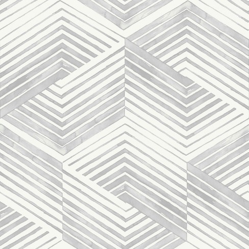 Nicole Miller Geo Movement Oyster Peel & Stick Wallpaper - image 1 of 4