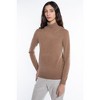 JENNIE LIU Women's 100% Pure Cashmere Long Sleeve Turtleneck Pullover Sweater - 3 of 4