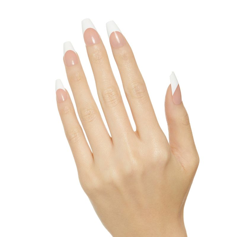 KISS Products Salon Acrylic Medium Coffin French Manicure Fake Nails Kit - Je T&#39;aime - 31ct, 4 of 15