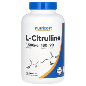 Nutricost L- Citrulline, 1,500 mg, 180 Capsules (750 mg per Capsule) - 1 of 2
