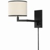 Crystorama Lighting Madison 1 - Light Swing Arm Lamp in  Matte Black - 2 of 4