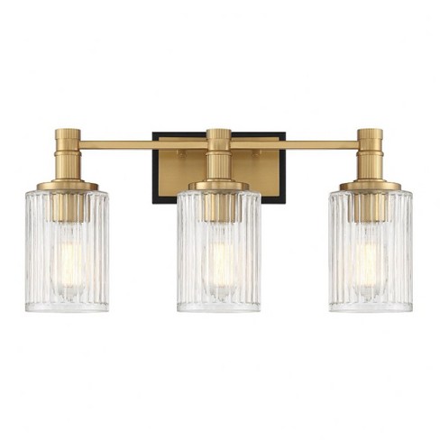 Savoy House Concord 3 - Light Vanity in  Matte Black/Warm Brass - image 1 of 3