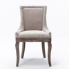 PAGED Modern Style Dining Chairs Set of 2 Upholstered Living Room Chairs with Wood legs and Bronze Nail Head for Living Room - 2 of 4