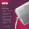 Innovine Stainless Steel Flask, Durable & Leak Proof Screw-on Top Pocket Flasks for Whiskey, Bourbon, Vodka, Scotch, Rum, Gin, 6 oz, Set of 1 - 2 of 4
