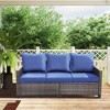 Decksplore Patio Furniture Set 3 Piece Wicker Outdoor Furniture All-Weather PE Rattan with Cushions - 2 of 4