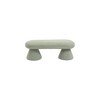 Meridian Furniture,Drum Faux Shearling Teddy Fabric Bench - 3 of 4