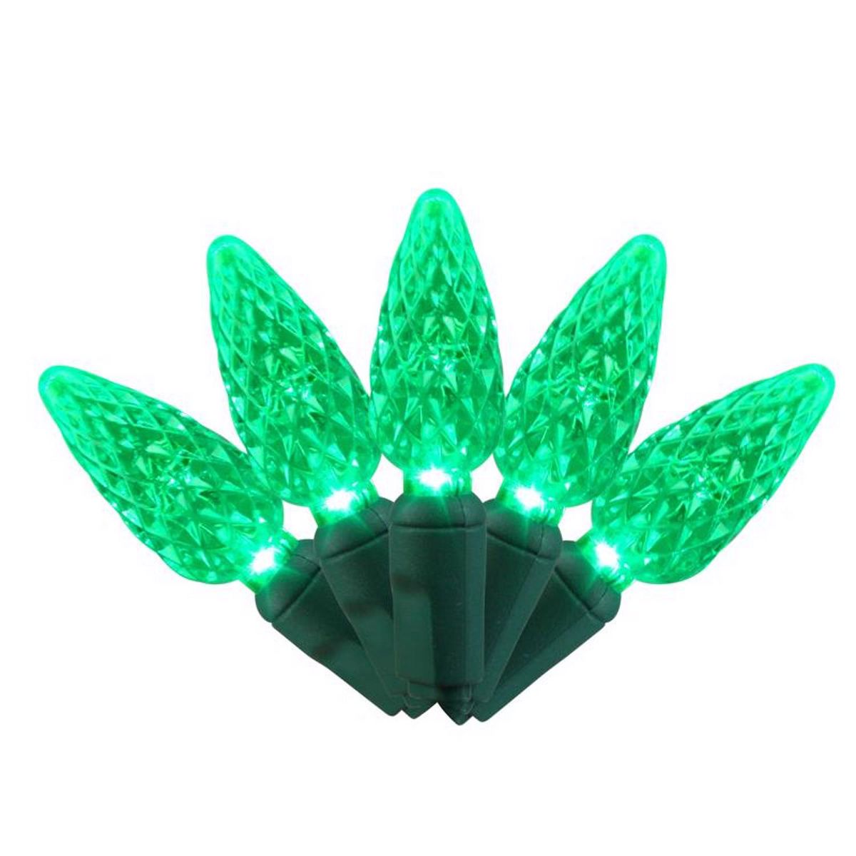Celebrations LED C6 Green String Christmas Light Bulbs - Case of 12