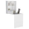 Vynxaria 33" Wide x 23" Deep folding Table with Four Shelves Floating Table Retractable Table Floating Desk Ironing Table White - 4 of 4