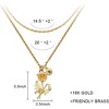 Birth Flower Necklaces for Women 18K Gold Plated Dainty Layered Birth Month Flower with Birthstone Pendant Personalized Custom Floral Jewelry - 4 of 4